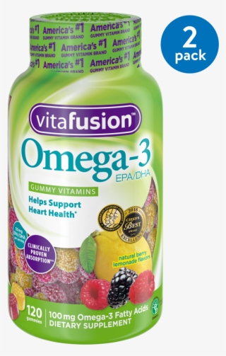 Vitafusion Omega-3 Gummy Vitamins, Berry Lemonade,