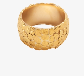 Yellow Gold Wide Nugget Ring