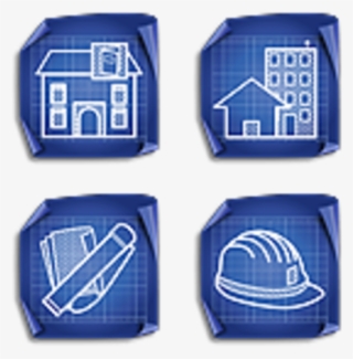 architecture blueprint icons set preview image
