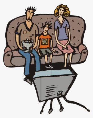 Png Royalty Free Library Family Watching Tv Clipart - Family Watching Tv Together