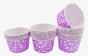 Lavender With White Polka Dot Mini Cupcake Paper Cups - Paper Cup