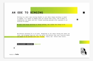 Bingeland Poster Back Copy - Poster