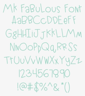 Miss Kate Cuttables Fabulous Font Scrapbooking Fonts - Cute Font Transparent