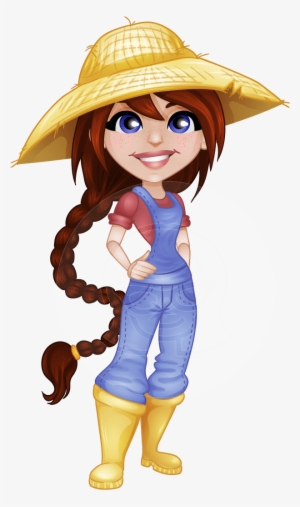 Vector Female Character Dianne - Female Farmer Cartoon Png