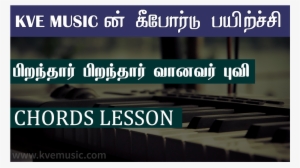Piranthar Piranthar Vanavar Puvi Song Chords Piano - Tamil Christian Songs Keyboard Notes