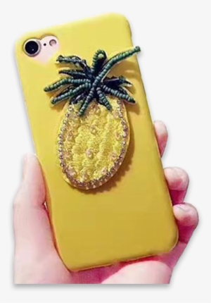 147-pineapple Embroidered Beads Case For Iphone - Iphone