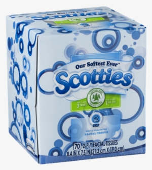 Scotties Facial Tissue, White Unscented, 2-ply - 75
