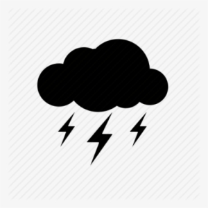 Black Içon Thunderstorm Png Transparent Images Png - Thunderstorm Icon Png