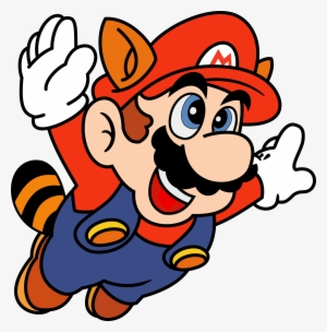 Mario, Flying With A Raccoon Suit - Super Mario Bros 3 Png