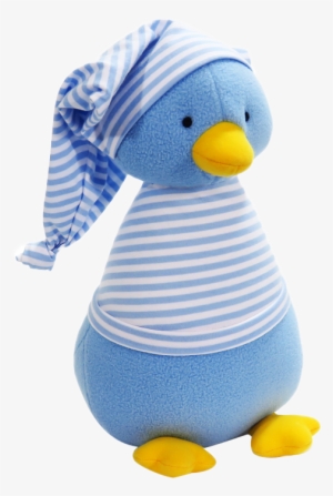 Fleece Penguin Pale Blue Stripe T-shirt Soft Toy - Toy
