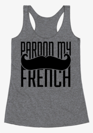 Pardon My French Racerback Tank Top - Don T Touch Me Cactus
