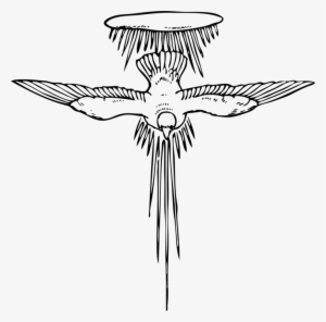 Holy Spirit Drawing Doves As Symbols Line Art - Holy Spirit Clip Art