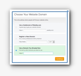 Select “use A Domain You Already Own” And Enter Your