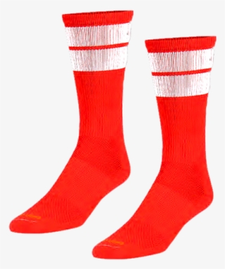 Lacrosse Grunge Crew Socks Red