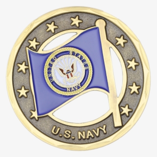 Navy/american Flag Challenge Coin