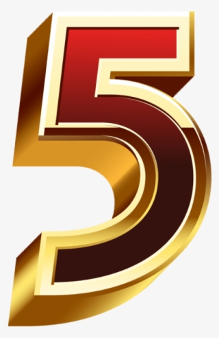 Free Png Download Five Gold Red Number Png Clipart