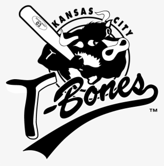 Kansas City T Bones Logo Black And White