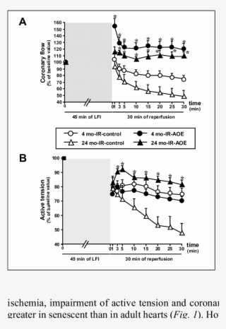 Coronary Flow And Active Tension (panel B) During Reperfusion