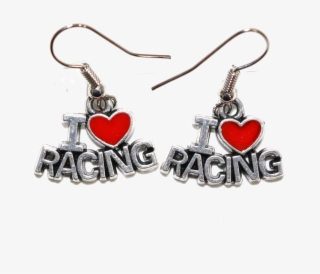 I Love Racing Earrings
