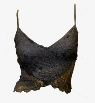 Black Lace Asymettric Bra Top