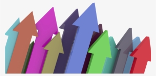 A Group Of Colored Arrows Pointing Up - Marketing Vertical