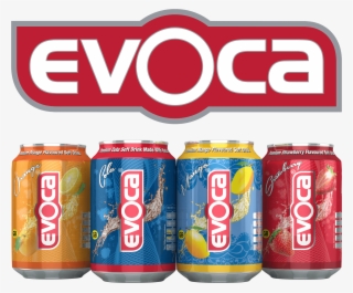 Evoca Logo Cans Png - Carbonated Soft Drinks