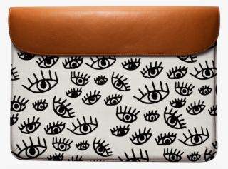 Dailyobjects Protective Eyes Black And White Real Leather - Coin Purse