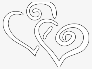 Curly Clipart Heart Outline - Clip Art
