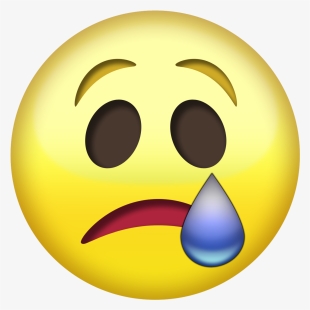 Sad Emoji Png Transparent - Stickers Sad Para Whatsapp