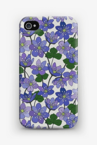 Blue Flowers Case Iphone 4/4s - Mobile Phone Case
