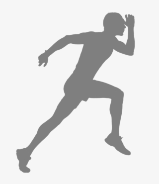 Cropped Guy Running - Running Man Silhouette Vector