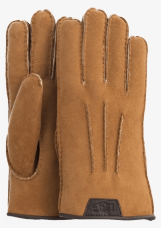 Cognacfarbene Ugg Handschuhe Casual Glove With Leather - Ugg Gloves Mens