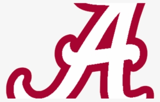 Logo University Of Alabama Crimson Tide White A Red - Alabama Crimson Tide Logo Transparent