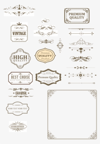 Vintage Text Box And Dividers - Vintage Text Box Png
