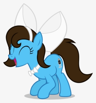 Artist Egstudios Blue Fur Bow Cutie - Cartoon