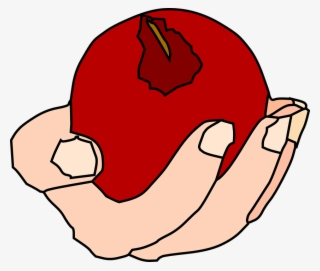 Red Apple Cliparts 29, Buy Clip Art - Hand Holding Fruuit Transparent