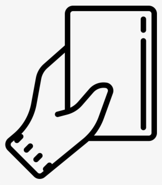 It's An Icon With A Hand Holding A Rectangular Foul