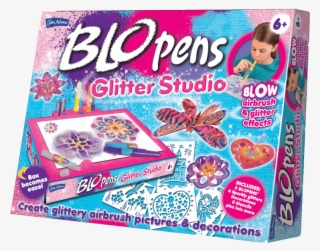 Blo-pen Box Front - Blo Pens Glitter Studio