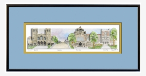 This Sculptured Watercolor Of Your Favorite School's - Picture Frame
