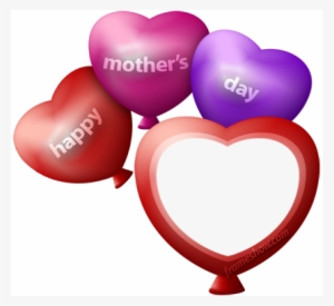 Mothers Day Heart Balloons Photo Frame - Mothers Day Frame Png