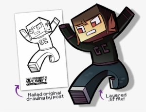 Wow - Minecraft Character Drawing