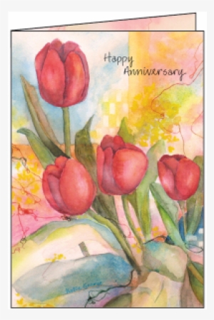 Anniversary Card-ag408 - Watercolor Card For Anniversary