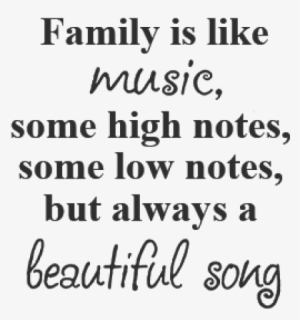 Family Music - Transparent Family Quote Png
