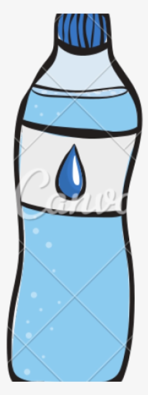Drawn Bottle Bottled Water - Bottle Water Draw Png