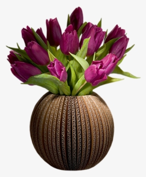 tulips vase png picture - vase with flowers png