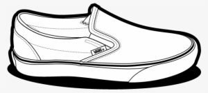 Shoe Clipart Vans - Vans Slip On Drawing