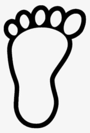 Footprint Bare Foot - Footprint Clipart Black And White