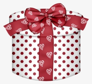 White Round Gift Box White Red Heart Png Clipart - Caixa Presente Para Imprimir