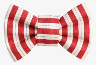 Res And White Bow Tie With A Gold Stripe - Tartan