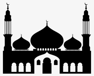 Download Vector Masjid Cdr & Png Hd - Masjid Black And White Hd
